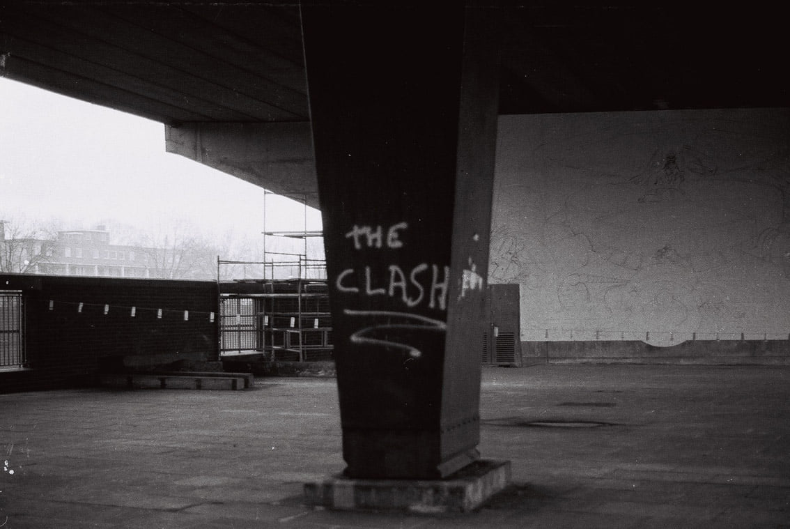 The Clash graffiti Under the Westway -January 1977 Photo © Jon Savage