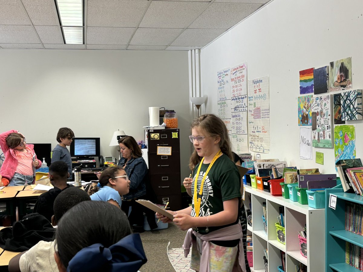 ReadTeaches's tweet image. Fourth grade students are collecting data to create stem and leaf plots! @HumbleISD_TE