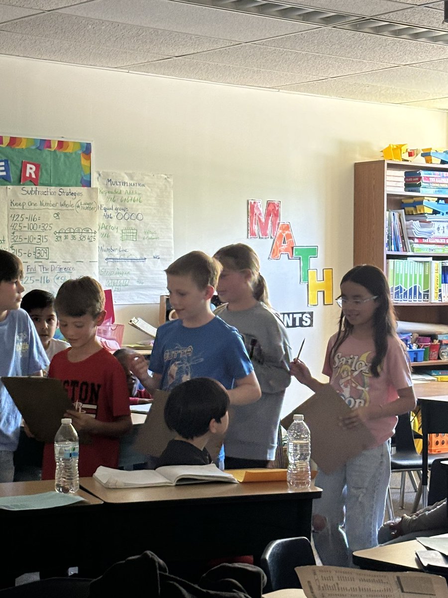 ReadTeaches's tweet image. Fourth grade students are collecting data to create stem and leaf plots! @HumbleISD_TE