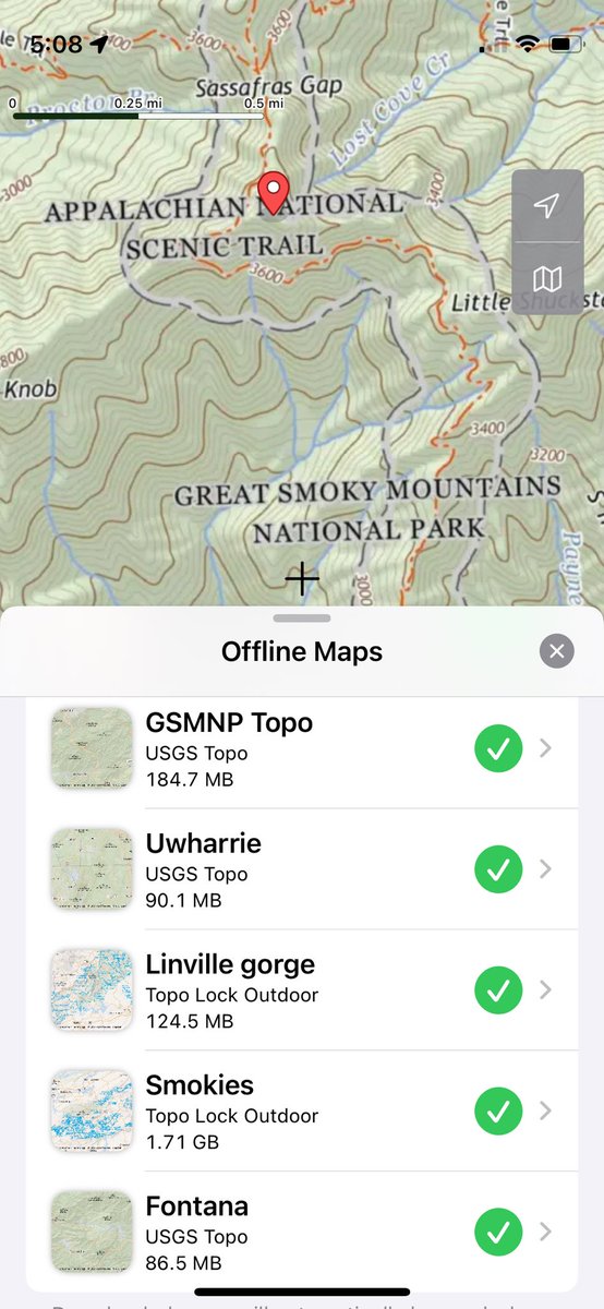 Heading to the #gsmnp Great Smoky Mountains to do some offline mapping tests (airplane mode doesn’t count 🤭) #excuses #topolockmaps #maps