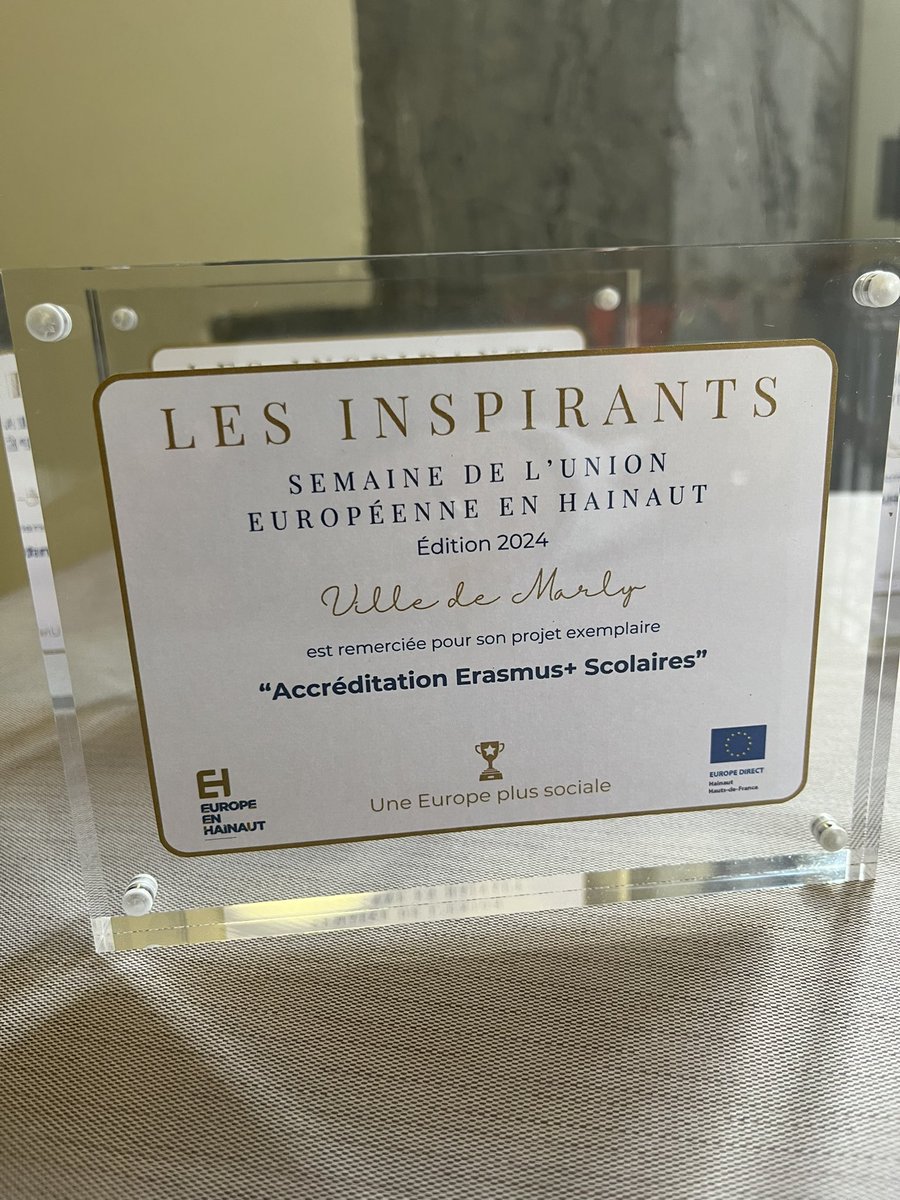 MEFnord's tweet photo. ➡️ Clôture de la semaine 🇪🇺 organisée par #Europe en Hainaut.

L’occasion de retrouver les élus et les partenaires #EuropeDirect pour parler Europe dans les territoires. 
Et de féliciter Marly @VilleEuropeenne et Assia Lazreg, Adjointe au Maire, pour leur prix amplement mérité 👏 https://t.co/mLHDGGYI8T