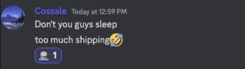 Love to see this kind of shoutout from our amazing <a href="/discord/">Discord</a> community about how we're delivering on new product features!

ABS = Always Be Shipping 🚢⛴️