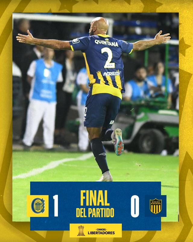 #Libertadores🏆| 😁 Paso a anunciarles que ¡𝑮𝑨𝑵𝑶𝑶𝑶𝑶𝑶𝑶𝑶𝑶𝑶𝑶𝑶𝑶 𝑪𝑬𝑵𝑻𝑹𝑨𝑨𝑨𝑨𝑨𝑨𝑨𝑨𝑨𝑨𝑨𝑨𝑨𝑨𝑨𝑳𝑳𝑳! 👊🏻 Con gol de Carlos Quintana, #RosarioCentral se impuso por 1-0 frente a @OficialCAP ¡Es la banda loca Canalla, la banda de Central! 🇺🇦🤪
