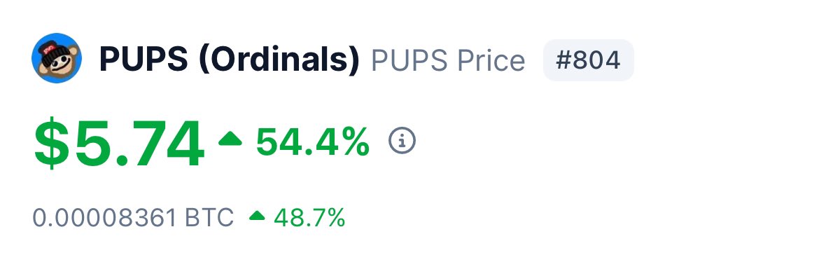 $pups is looking pretty nice… let’s run it up to a billion mc