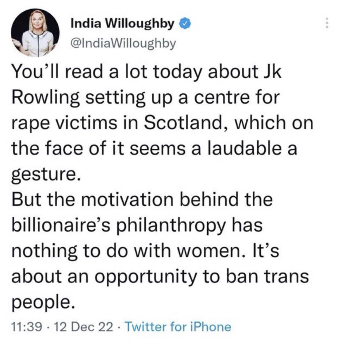 babybeginner's tweet image. Remember when JK Rowling set up a shelter for the most abused women and India decided the only possible motive for such a place must be that JKR dislikes certain people?

India has been harassing JKR for a long time.