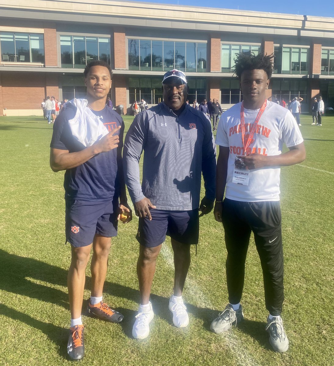 Had a great time visiting @AuburnFootball for their last spring practice. It was great talking with @coachcrimedawg , @CoachA_AU and @therealkwat @ParkviewFB @CoachSturdivan1 @BVEvery @MattDeBary @DukestheScoop @JeremyO_Johnson @1coachlawrence @ethanoffutt84