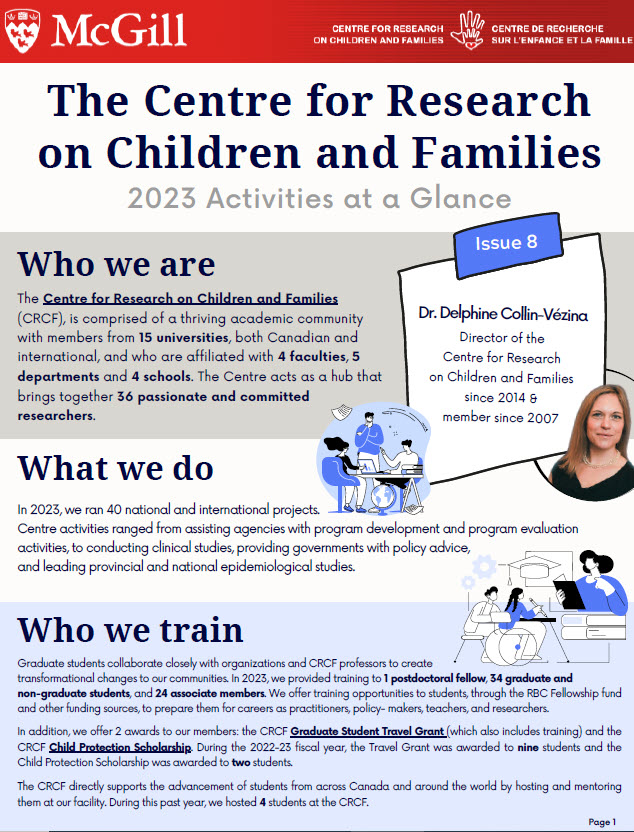 Issue 8 of CRCF Illuminates Research has been published! The CRCF: 2023 Activities at a Glance. Follow link to see full article mcgill.ca/crcf/files/crc…