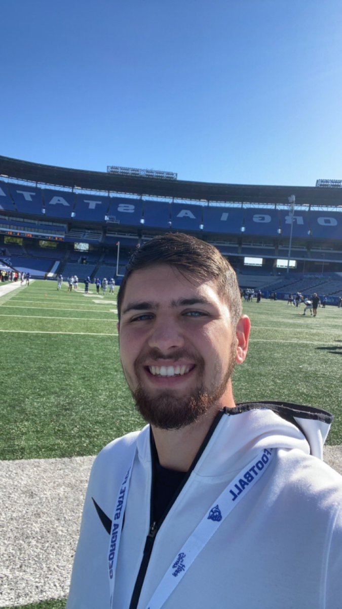 Shout out to <a href="/zconowal31/">Zach Conowal</a> and <a href="/Coach__Blount/">Coach Carter Blount</a> for having me out at a practice today. <a href="/GeorgiaStateFB/">GSU Football</a> is in good hands! ⚪️🔵