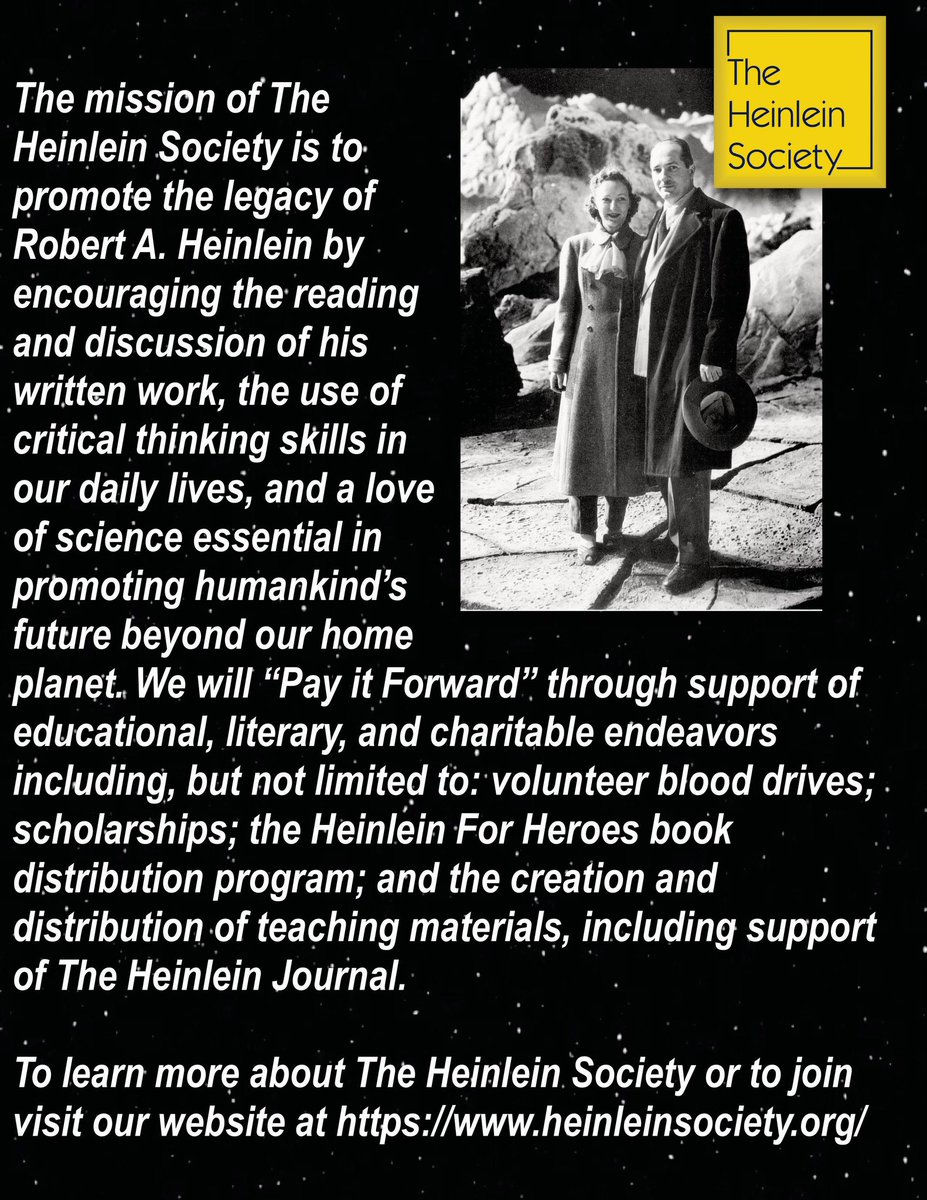 Go here to join The Heinlein Society: 
heinleinsociety.org/membership/ 

#Heinlein #RobertAHeinlein #RobertHeinlein #sciencefiction