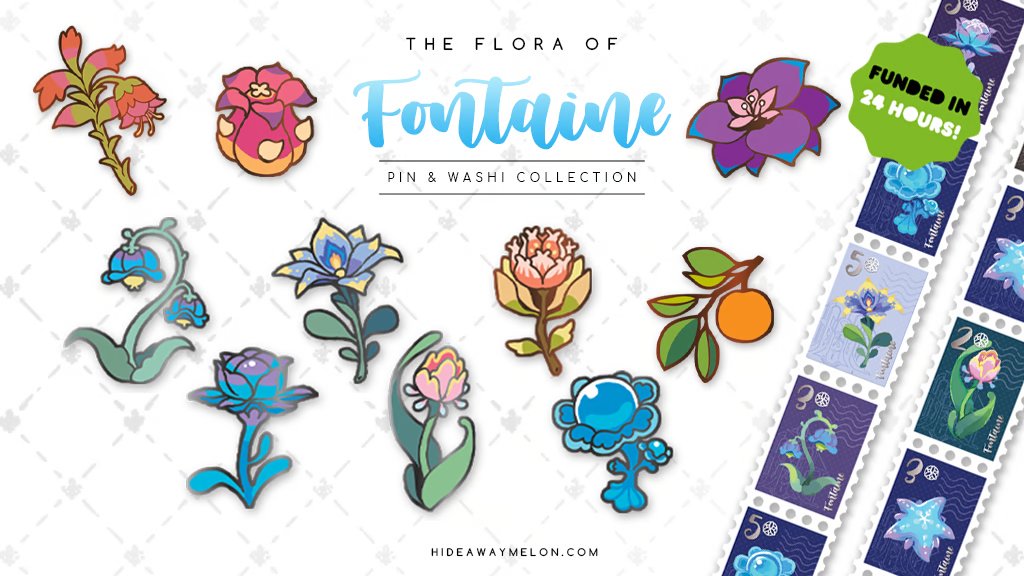 One week notice for our new fontaine and sumeru desert pins! All the bonuses are unlocked kck.st/4cqhejy