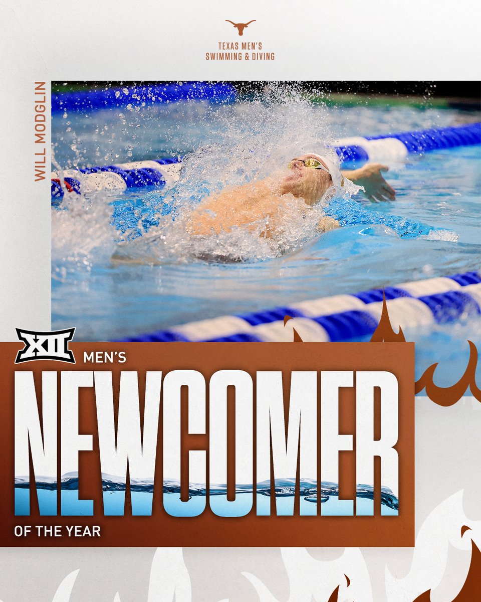 Instant impact! Will Modglin is your Big 12 Conference Men's Newcomer of the Year! 🤘👏 #HookEm