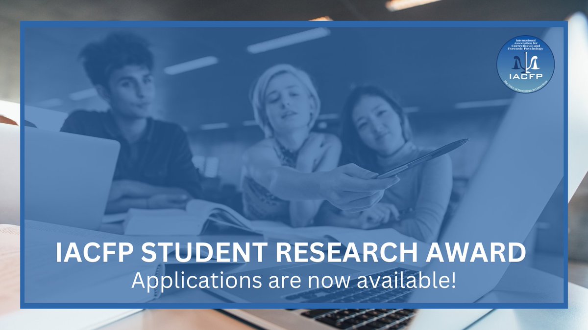 The IACFP Student Research Award will provide $2500 in financial support to two student researchers embarking on criminological studies. If you have a project you're working to get started, we encourage you to apply! Click here: bit.ly/3J4jY8R