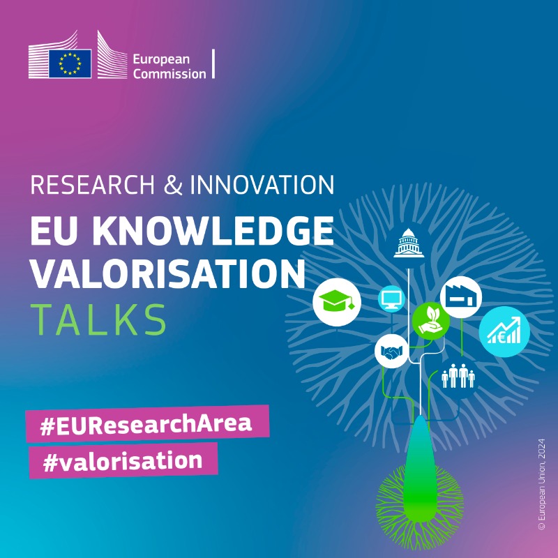 HorizonEU's tweet photo. Share &amp; tell your best practices at the 2024 EU Knowledge Valorisation Talks! 

🔵 Artificial Intelligence - June 27 
🔵 Research security - September 24 
🔵 Social sciences &amp; humanities - November 19  

📅 Apply before May 10! ⬇️ #KnowledgeValorisation