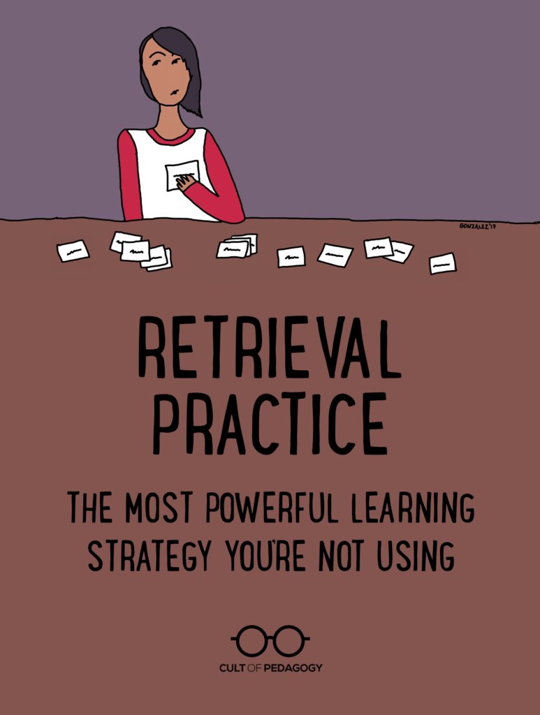 New podcast released in morning on Retrieval practice...