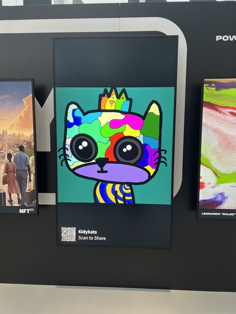 Thank you so much <a href="/TeresaMelvinart/">Teresa Melvin</a> for sending us a picture of Ariana’s artwork up in #NFTNYC ! Wish we could be there! So many great artists! 🙌💜🙌💜🌟