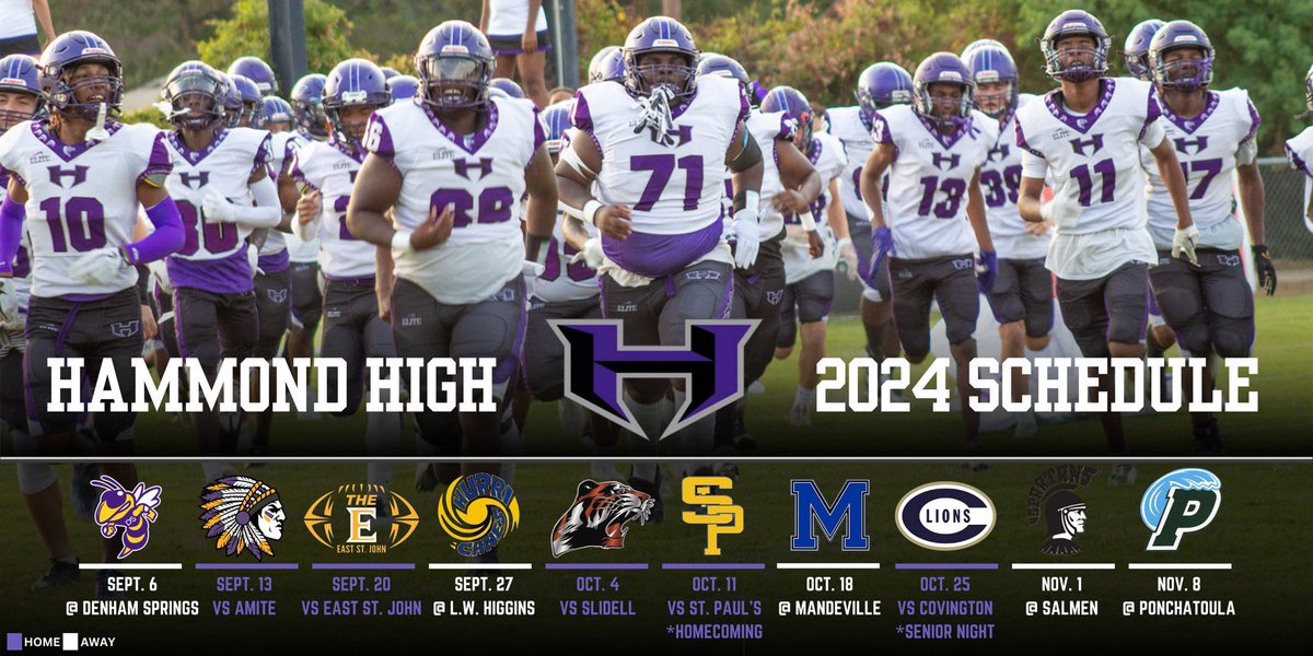 2024 HHMS Football Schedule 💜🌪