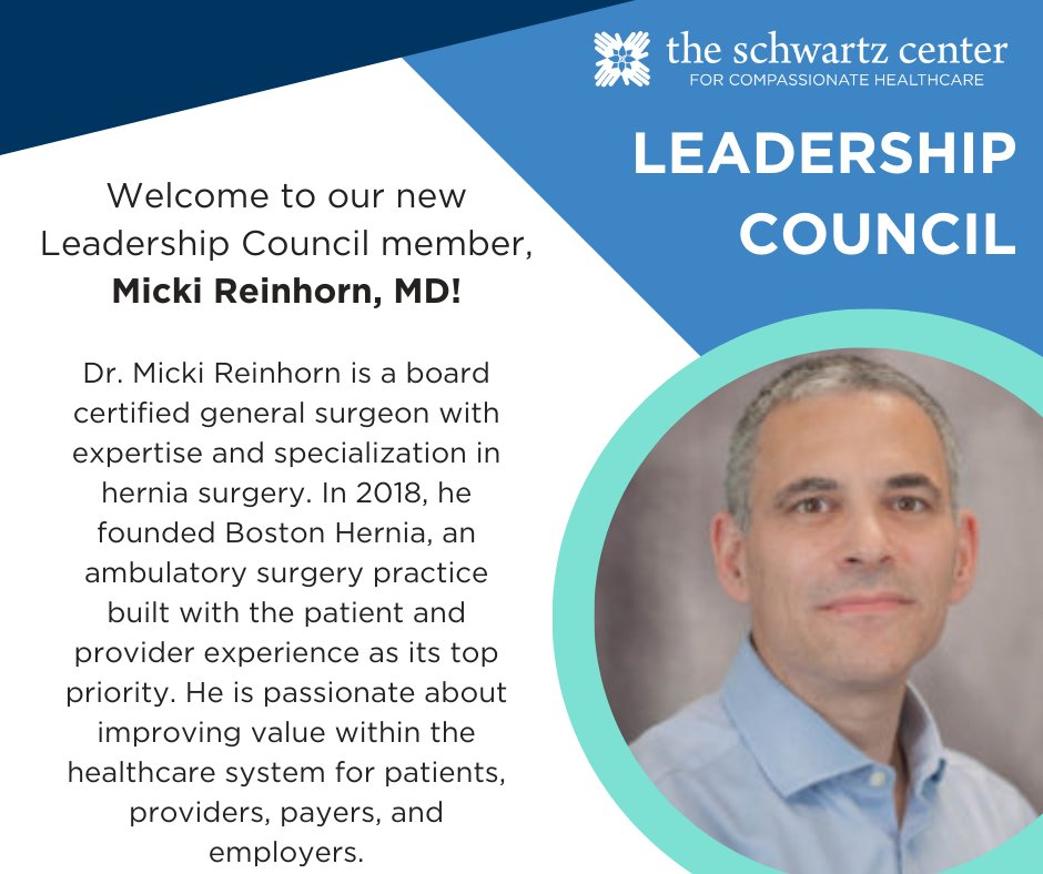 Welcome to our Leadership Council Micki Reinhorn, MD! To learn more about getting involved with the Schwartz Center, visit theschwartzcenter.org