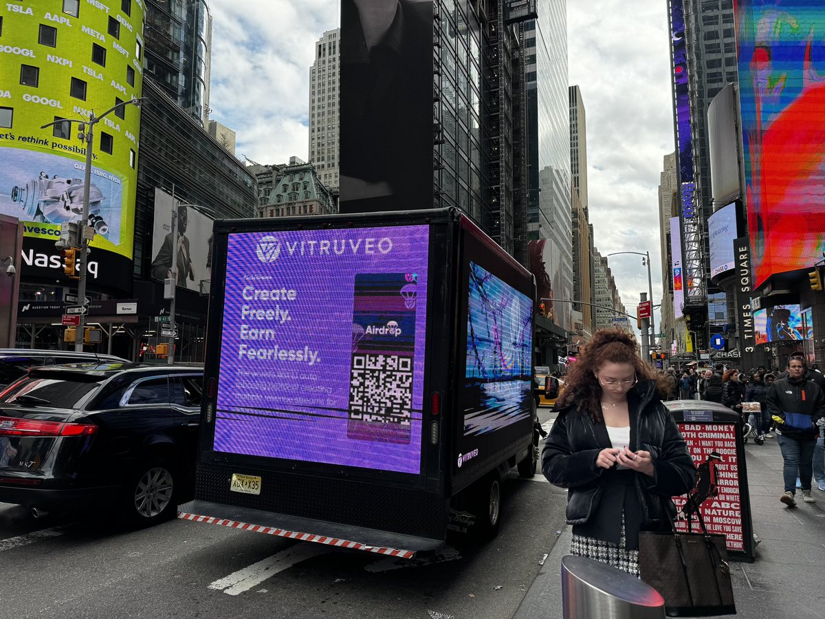 Hello from Times Square! @vitruveochain mobile gallery.