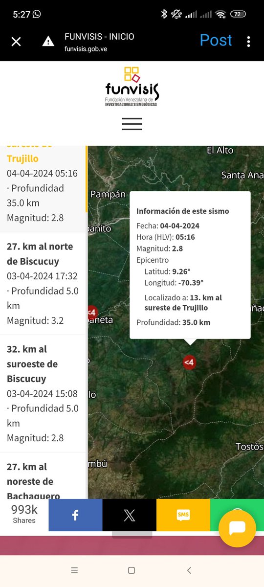 Temblo en Trujillo.... Lo sintieron? #valencia #carabobo #naguanagua #sandiegocarabobo #sismo #venezuela
