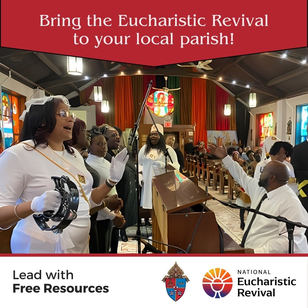 Do you feel a desire to bring the Eucharistic Revival to your local parish? Excellent! Here’s the link for Small Group leadership on Eucharistic revival. bit.ly/3vv0vuZ Get your tickets to the Diocesan Eucharistic Revival at your local parish. April 20th, 2024!