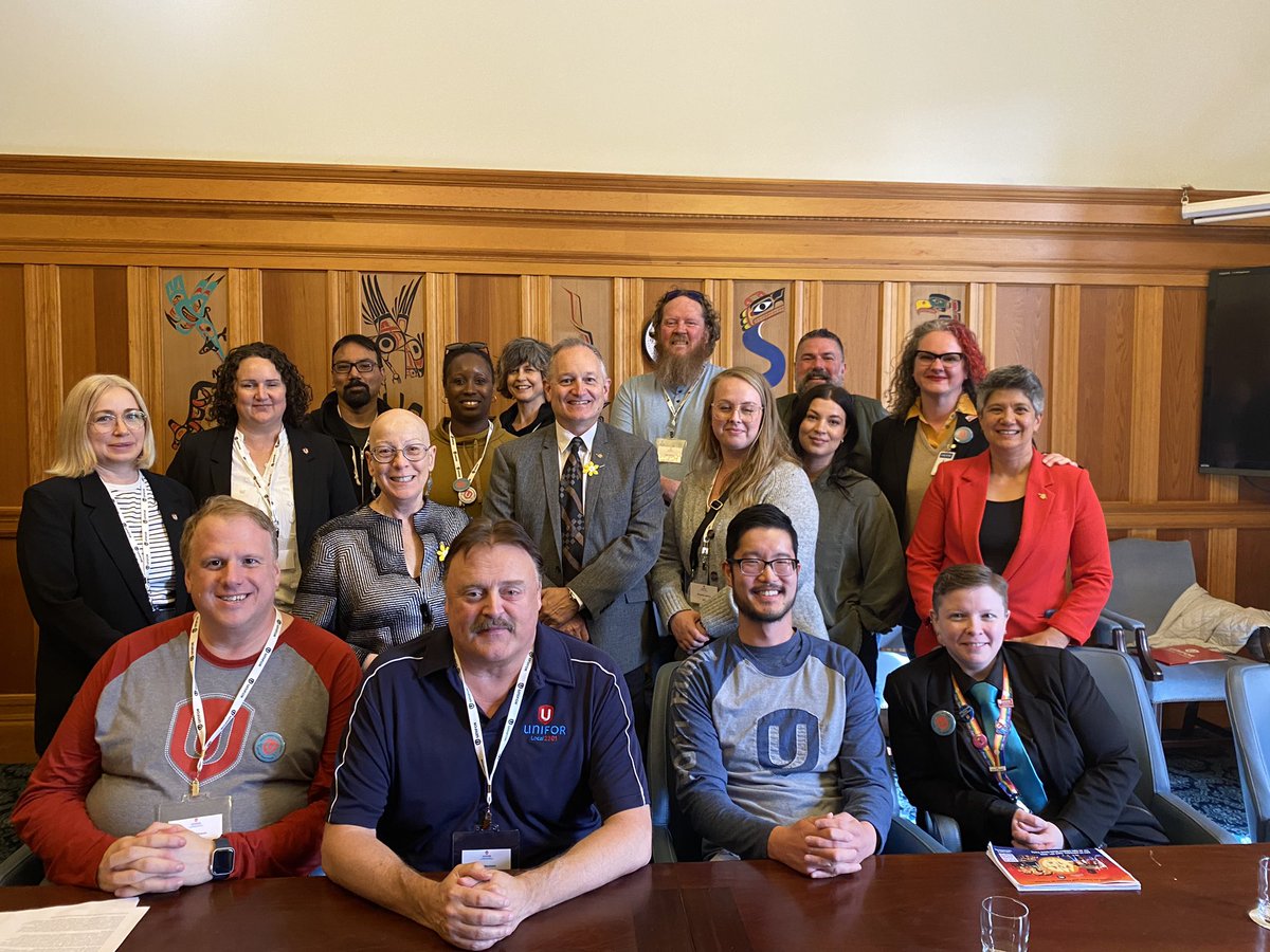 Excellent meeting with @BobDEithMRM and @RonnaRaeLeonard yesterday, discussing @UniforTheUnion’s key recommendations to improve workers’ rights in BC. Thank you @bcndp for all you do for working families in our province.
