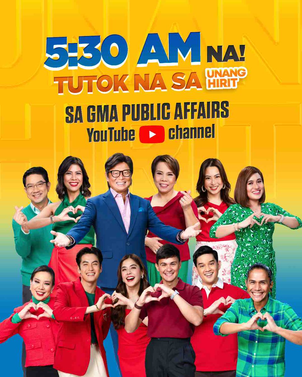 5:30 NA, UNANG HIRIT NA! Tumutok na sa TV at ONLINE! Mag-like at mag-subscribe rin sa GMA Public Affairs YouTube channel: youtube.com/channel/UCj5Rw…