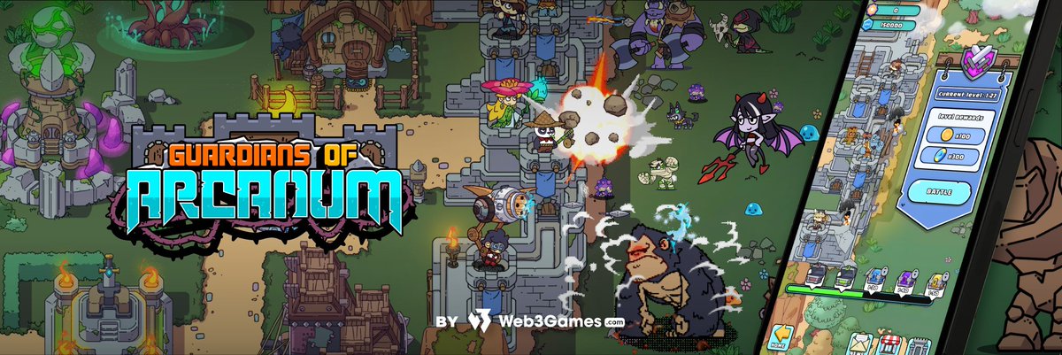 📢 Get ready for the launch of Guardians of Arcanum! 🔥✨ - Q2 2024 📅 - Tower Defense 🏯 - Synergy ✡️ - By @web3games ... Follow & Stay tuned. 👀 #GOA #Web3Gaming #Web3