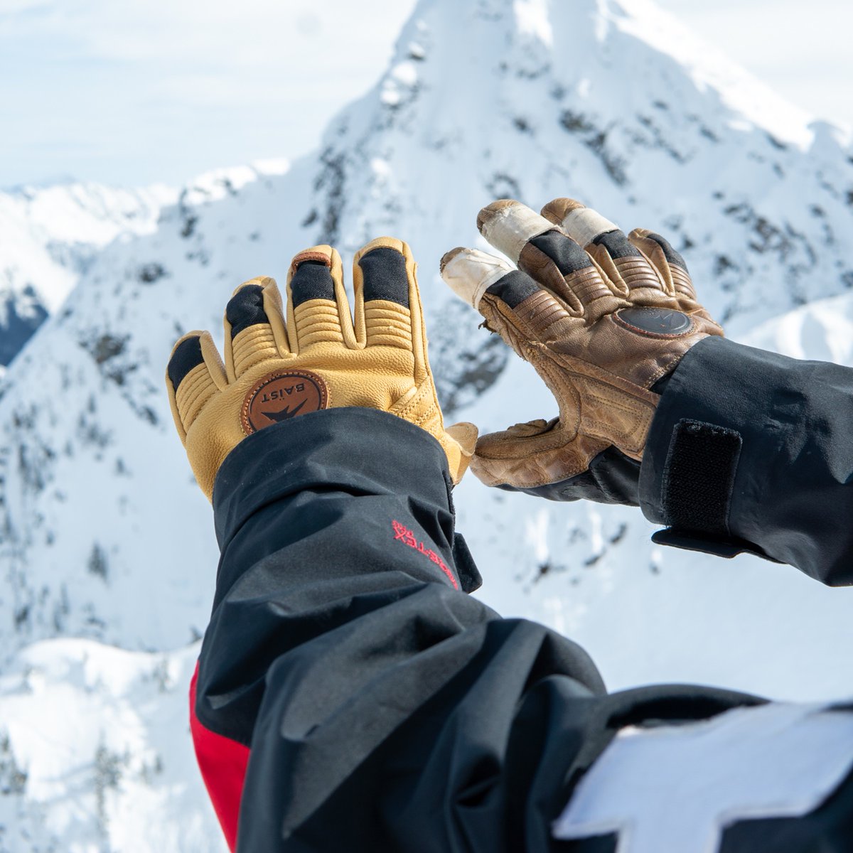 Getting a new pair of #BAISTgloves after the old pair served faithfully for over 300 days of ski patrolling