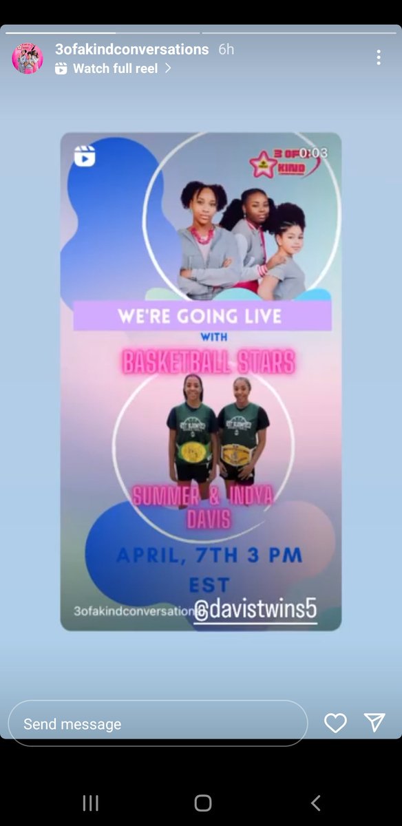 DavisTwins55's tweet photo. Summer and Indya Davis @DavisTwis123 Going Instagram Live This Sunday, April 7th at 3 pm. Tune in and join the conversation! 
https://t.co/d3zzxGwQWK… https://t.co/S3mfghsImL