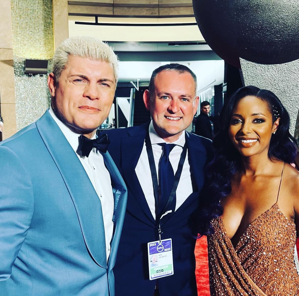 Happy @WWE @WrestleMania weekend. Best of luck to my friends at WWE and in Philly. One of the biggest wrestling events of all time. Throwback to the @ESPYS 2022 with WrestleMania main eventer @CodyRhodes and the brilliant and influential @TheBrandiRhodes