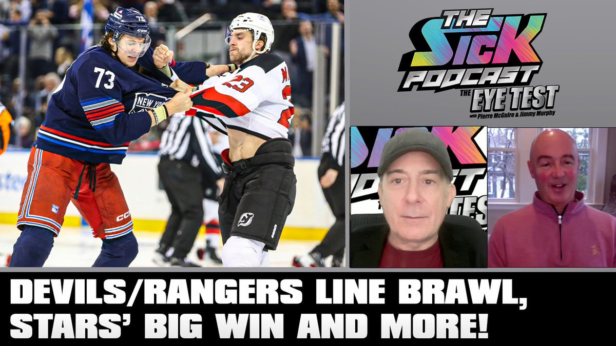 🚨New episode🚨

Pierre McGuire and <a href="/MurphysLaw74/">Jimmy Murphy</a> discuss:

⚫️#NJDevils and #NYR line brawl
⚫️#TexasHockey 5-0 win over #LetsGoOilers 
⚫️#GoBolts are in the zone
⚫️Fan questions
⚫️&amp; more!

Full pod👇
Watch: youtube.com/live/cZm2qUUB5…
Listen: traffic.megaphone.fm/SICMED67704991…

#thesickpodcast