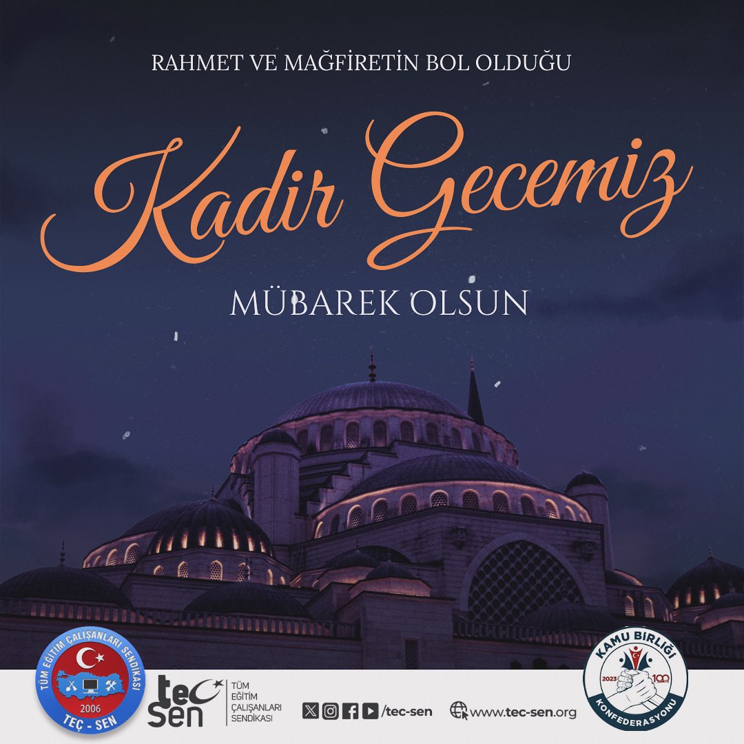 Bin aydan daha hayırlı olan rahmet ve mağfiretin bol olduğu Kadir Gecemiz mübarek olsun.🤲 #KadirGecesi