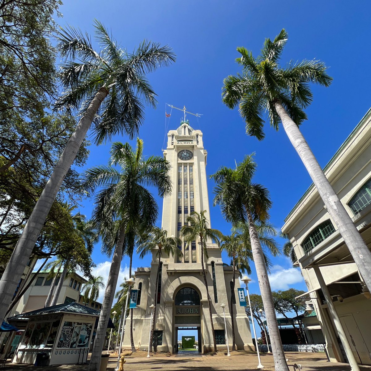 hawaii_isla808's tweet photo. Aloha Tower in downtown Honolulu today. 📸❤️🌴🌴🌺☀️🤙🏼 #hawaii #oahu #alohatower #honolulu #honoluluhawaii https://t.co/cOnC68mKcj