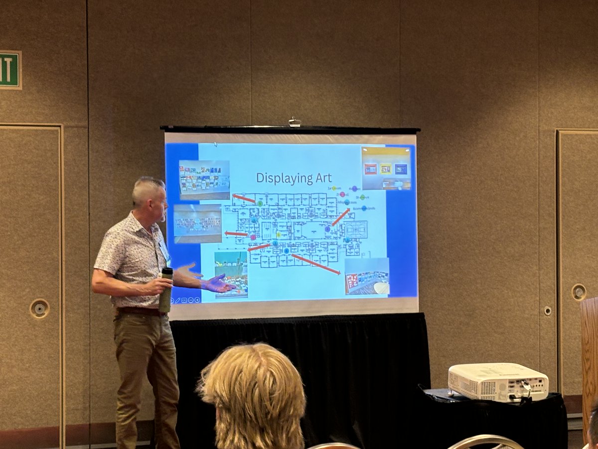 lps_visualart's tweet image. LPS Visual Art Teachers are sharing their expertise with thousands of art teachers, researchers and artists. Props to the Middle School Team for their packed session - What they didn&apos;t teach you in college! Standing room only with more teachers standing outside of room! 🤩❤️