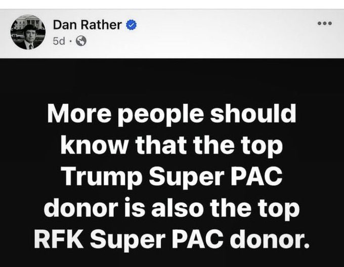 #VoteBlue #VoteBidenHarris #wtpBLUE WE THE PEOPLE wtp2299   RFK Jr is a #Spoiler4Trump. The Super PAC that is funding his campaign is the same Super PAC that is funding Trump's campaign. He is a Trojan Horse that will siphon votes from Joe Biden. Please don't be fooled by this -…