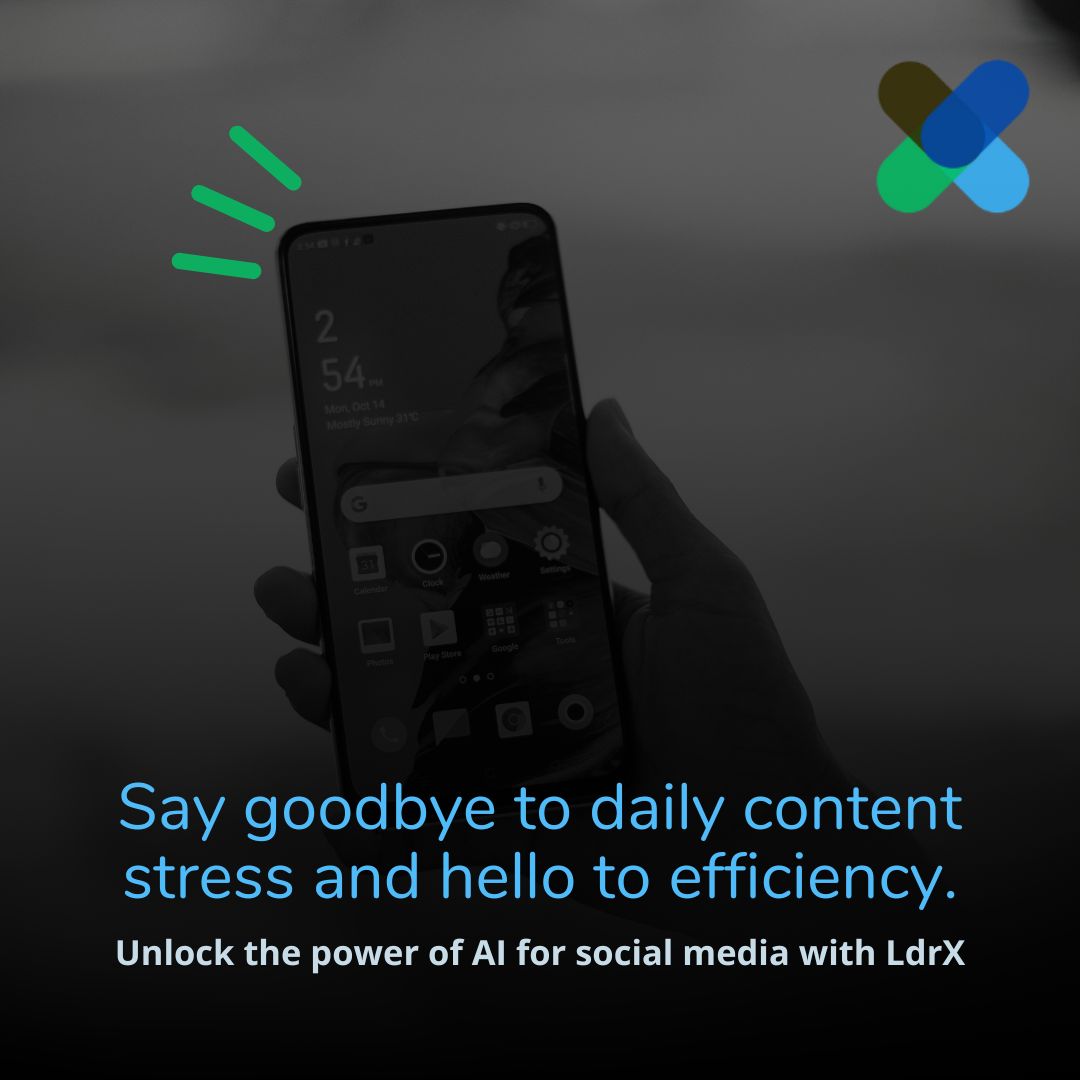 Stressed about daily content creation? 
#LdrX has your back! Our AI-powered app simplifies the process, leaving you more time to focus on what matters. 

Say goodbye to stress and hello to efficiency! 

Download Now- link-to.app/x2V4W52B0h

#ContentCreation #SocialMedia #AI