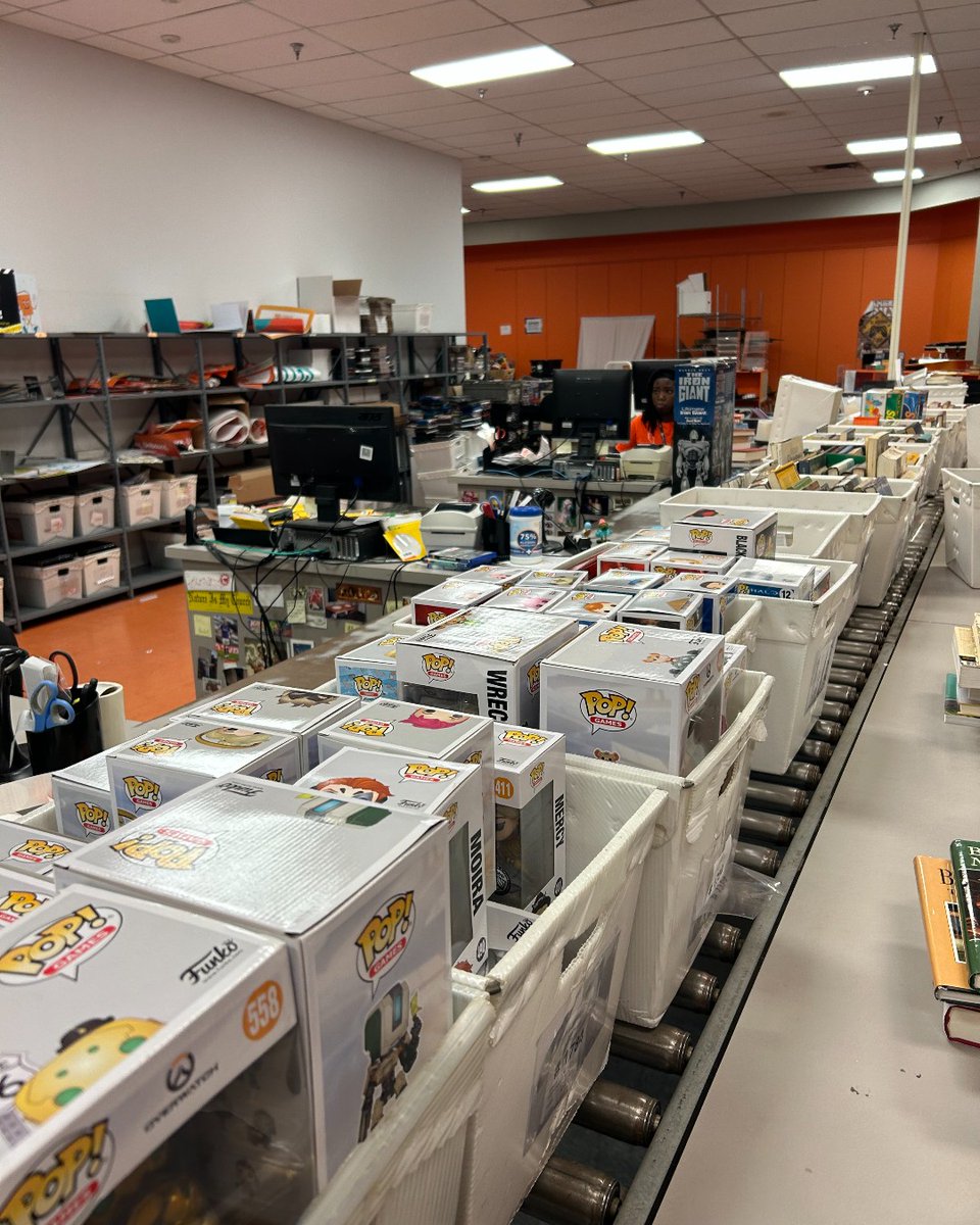 Buyback counter behind the scenes! Here's a peek at what we bought, and here's what we want to buy next: Video Games Young Adult Books Manga Graphic Novels Give your goods a 2nd chance...bring them to our Buyback counter for cash or store credit!