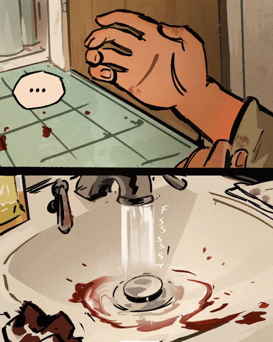 👹❤️‍🔥 MONSTER YURI COMIC PART 2!! Just a little follow up to the previous comic. Tw blood and body horror again (1/4) 