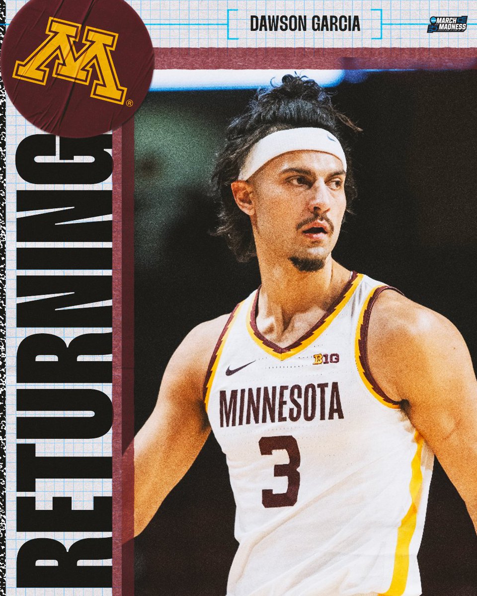 Dawson Garcia is back 〽️

The <a href="/GopherMBB/">Minnesota Men's Basketball</a> forward will return to Minneapolis for his final season 🙌