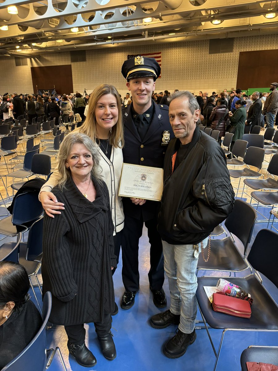 #nypd Mazol Tov to our son Eric! He became a Sergeant today! #BackTheBlue 💙👮🏻‍♂️❤️✌🏼✡️