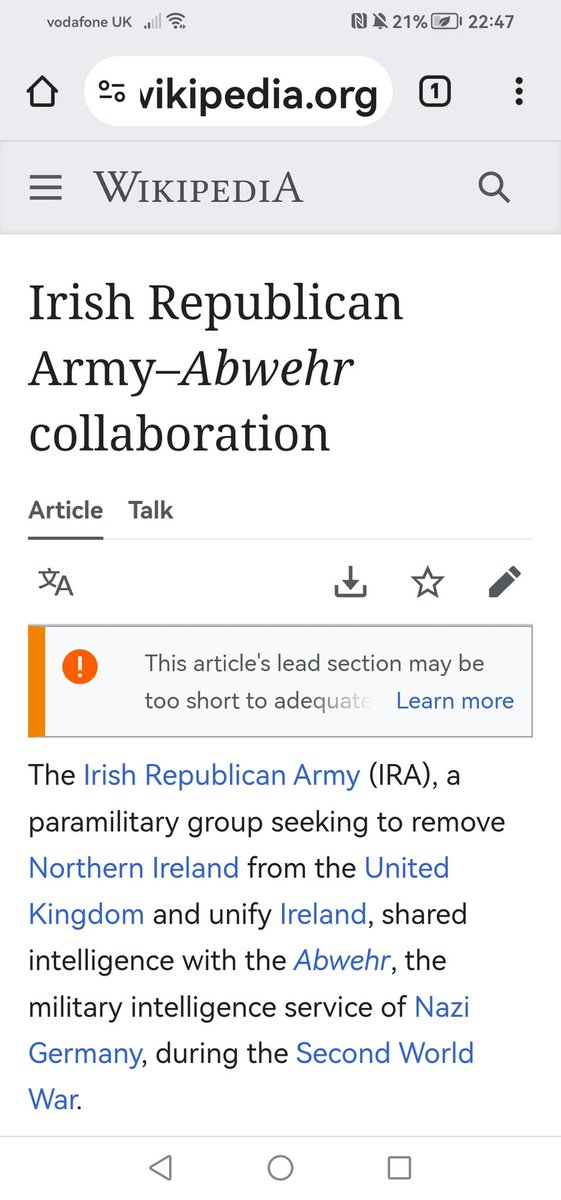 No, just Racist scum who are thick as pigshit & stick a swastika rag up of a Nazi party that don't exist The IRA, Sinn Fein & Irish Republicans however actually DID help & support the Nazis You're just an uneducated, brainwashed, indoctrinated fukkwit 😂😂😂😂😂