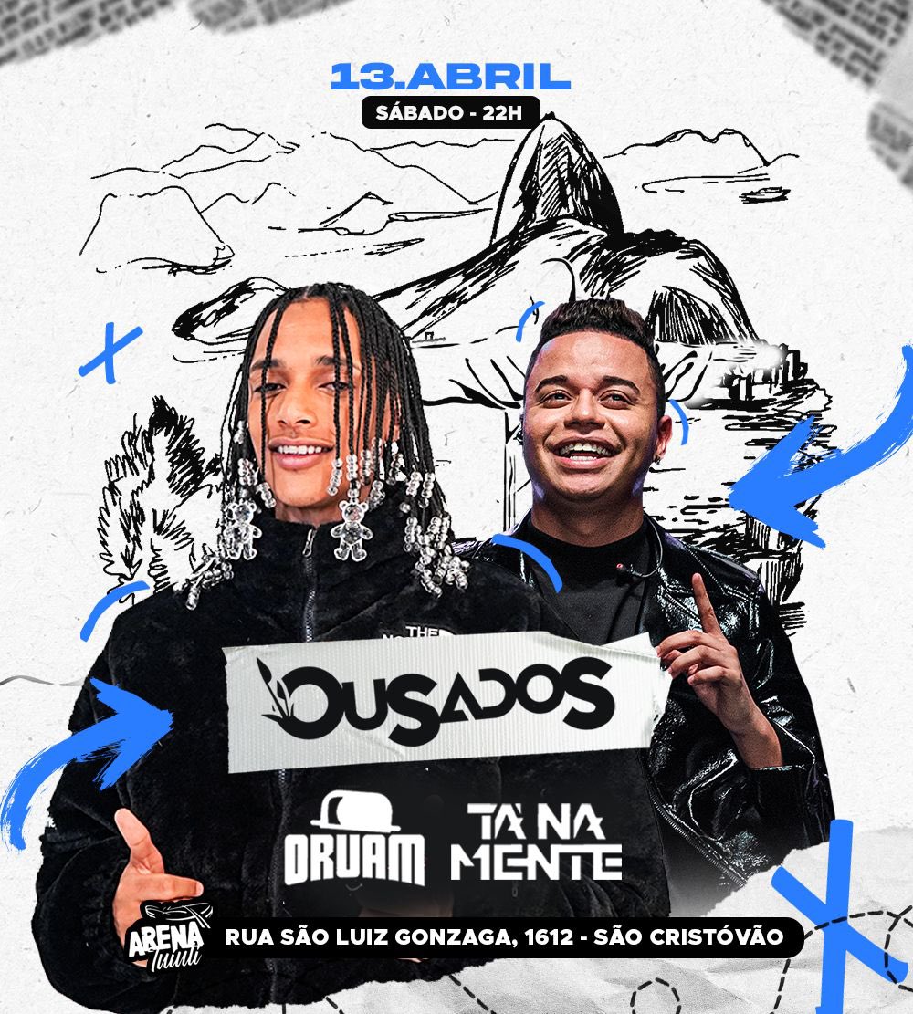DIA 13 DE ABRIL TODOS OS CAMINHOS TE LEVAM PARA A ARENA TUIUTI 🥳🎉
VOCÊ NÃO VAI FICA DE FORA DESSA 🤭
SHOWZAÇO DO ORUAM &amp; TA NA MENTE 

CORRA E GARANTA JÁ O SEU INGRESSO 🎉🎉
