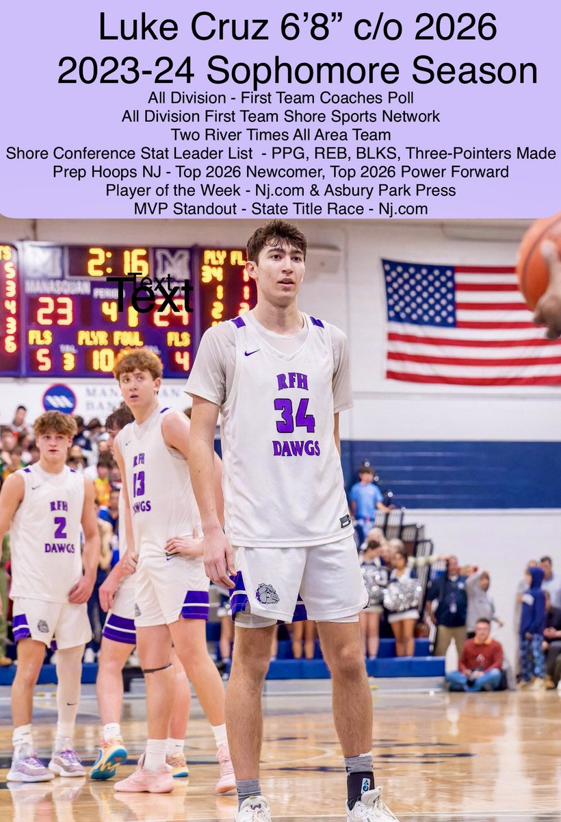 2023-24 Sophomore season highlights - Thank you to my teammates and coaches for their support! 🔥🏀

@BrandonGouldHS @rfh_ad @MikeKinneyHS @NJHoops @Auto1974 @PrepHoops_NJ @Matt_Manley @steveedelsonapp @AndrewHerman867 @kminnicksports @JSZ_Sports @the_JEMurphy @purbasket1