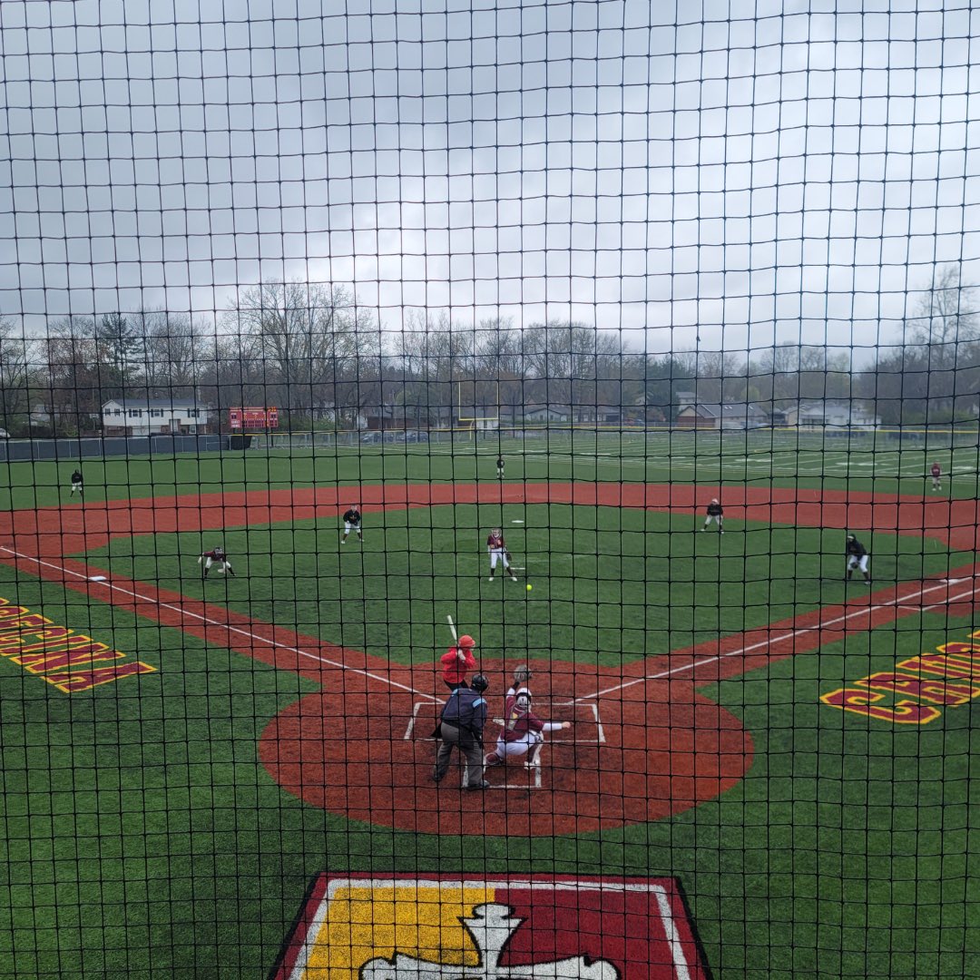 Another milestone in Crusader history happened tonight at Scecina! Here is the first-ever pitch for a home softball game to be played on Scecina’s campus!