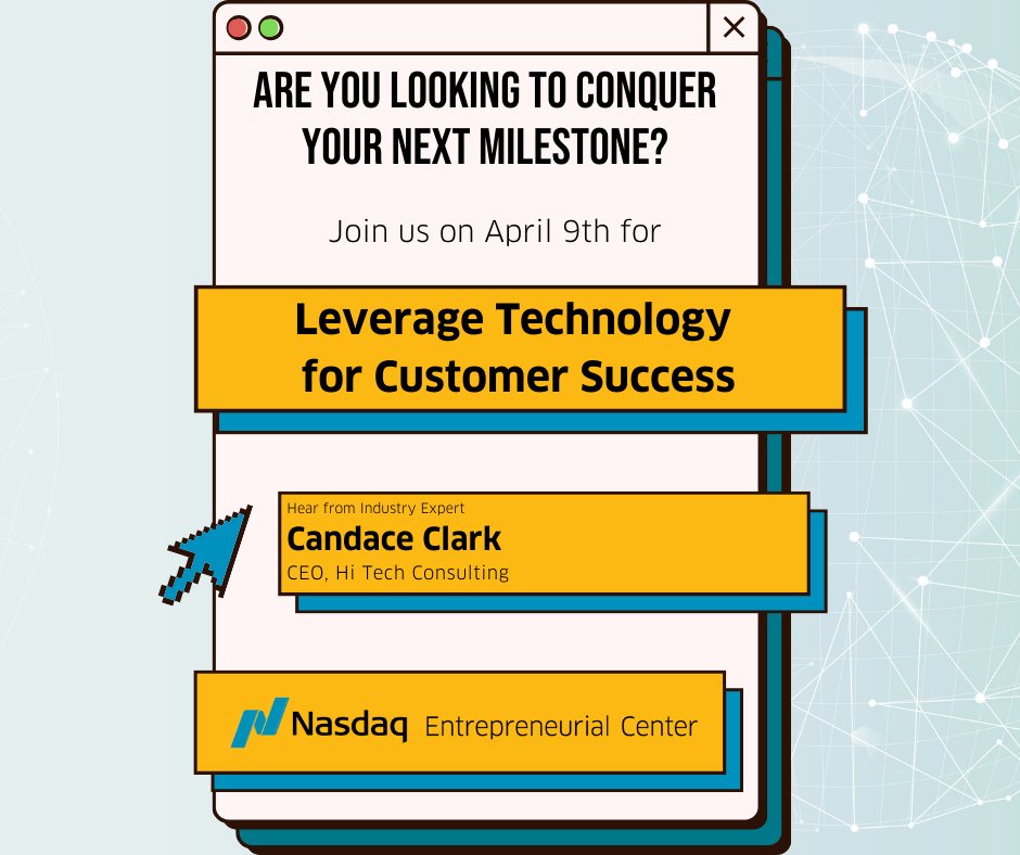 Don't miss Leverage Technology for Customer Success on April 9th with Candace M. Clark from @hitech_chicago ! Learn how to customize your CRM system to align with specific business goals and cut through the noise and focus on critical metrics that matter eventbrite.com/e/leverage-tec…