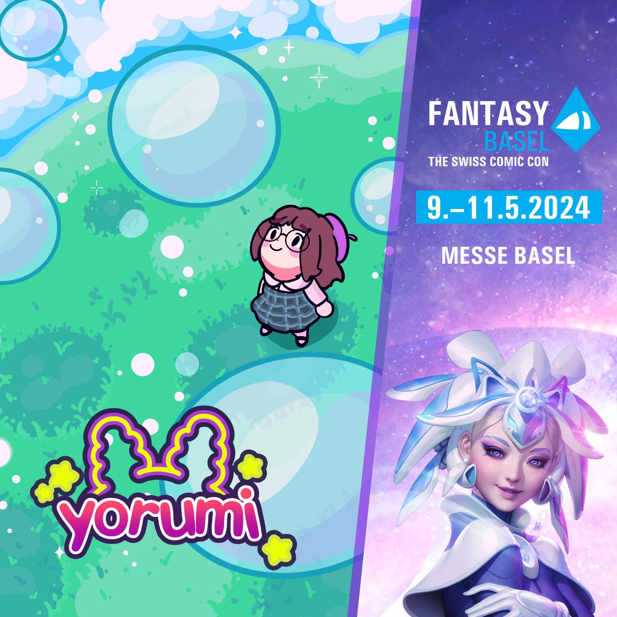 yorumi_spl's tweet image. I am super excited to announce that I&apos;ll be part of the Artist Alley at @FantasyBasel 🎉