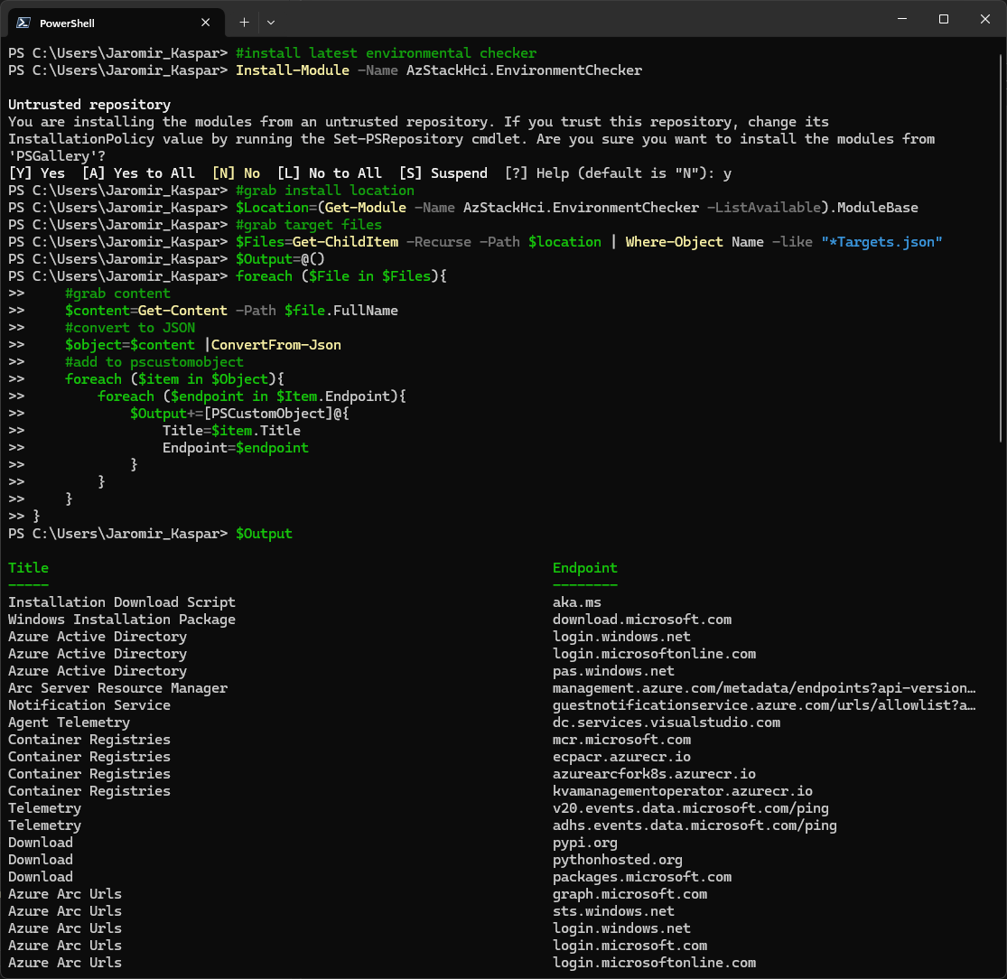 If you need up to date URLs tested by #AzureStackHCI environmental checker - here is new doc I wrote github.com/DellGEOS/Azure….