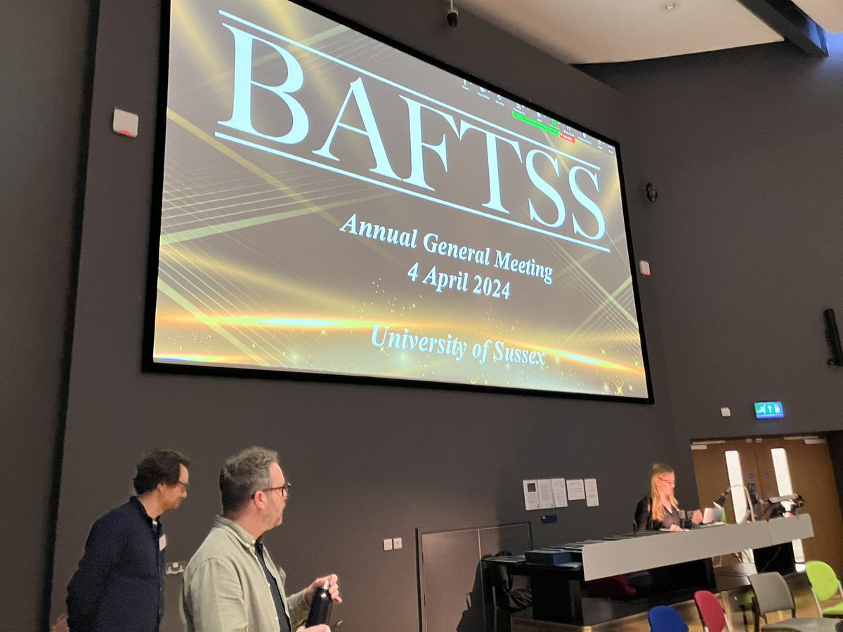 @liziwat making her final speech as @baftss Chair - thank you Liz for all your hard work and welcoming us, the new PGR reps, so warmly into the community! @mattbruce007 and @OceanXuTV #baftss2024