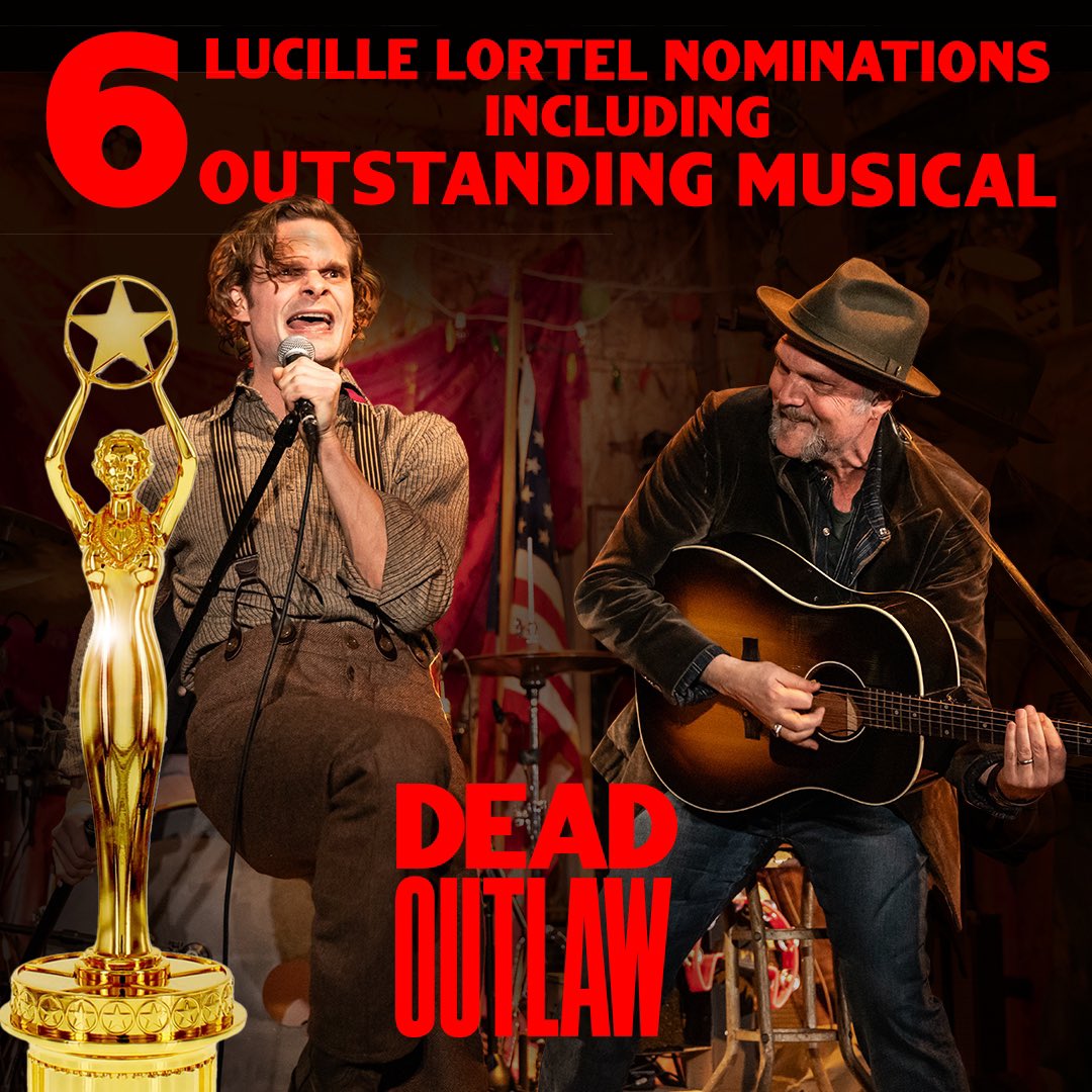 There’s just something about a mummy! #DeadOutlaw is nominated for 6 Lucille Lortel Awards including Oustanding Musical! 🚂