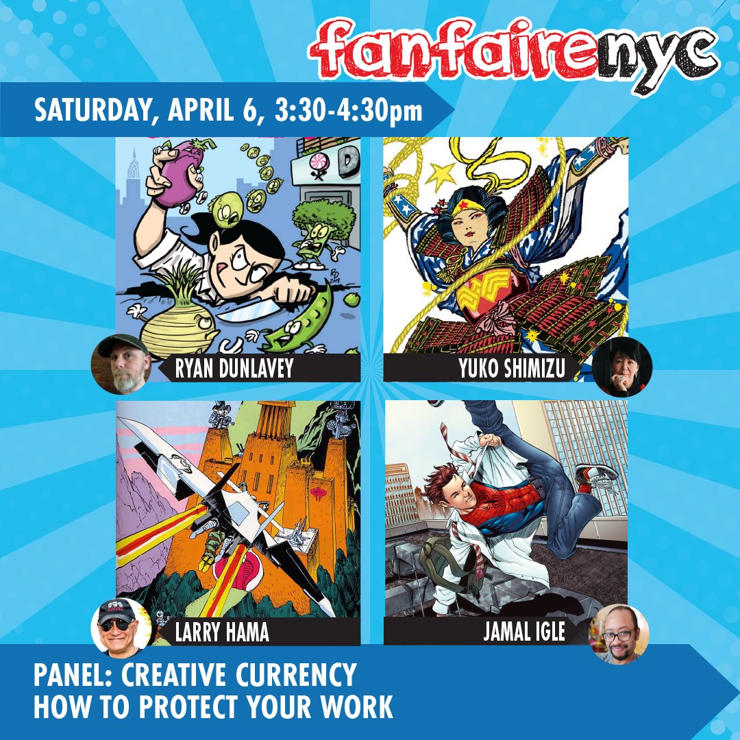 See you Saturday, NYC? A bunch of us artists are donating time to fund raise High School of art and Design at @fanfairenyc . eventbrite.com/e/fanfairenyc-… discount $10 ticket using promo code: EUTOURAGE24 @RyanDunlavey @JAMALIGLE @larryhama